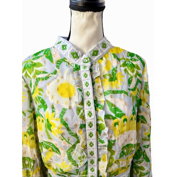 NEW CK BRADLEY annabelle maxi dress in falconer yellow and green - Picture 5 of 13